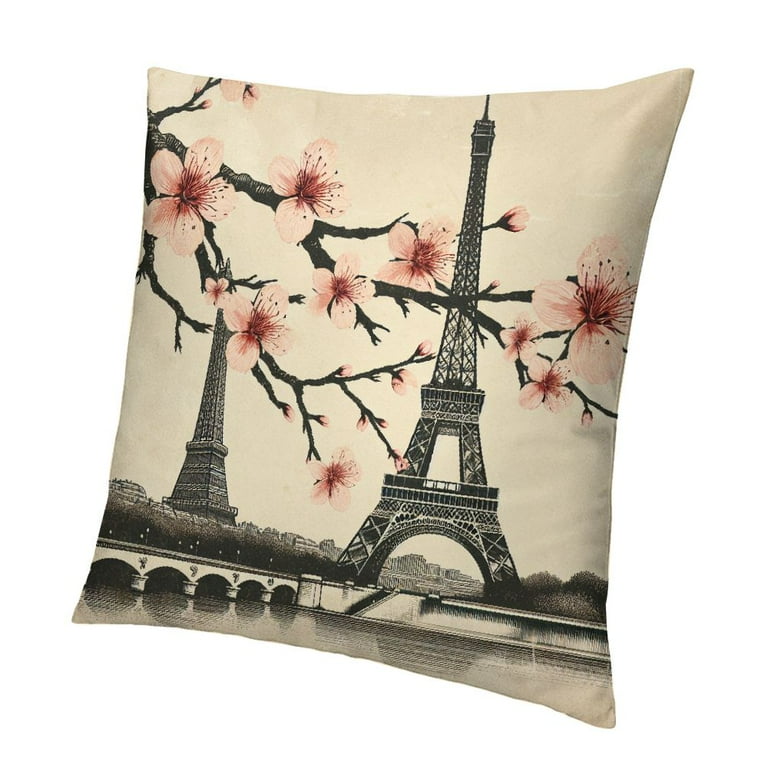 Eiffel Tower Cotton Pillow Eiffel Tower Cotton Pillow