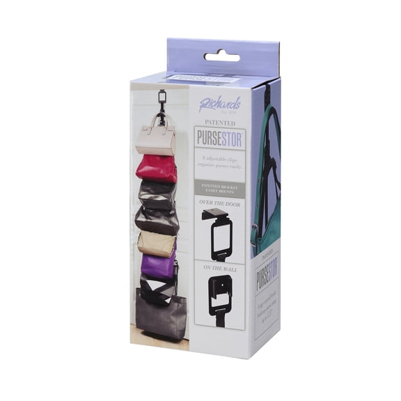American Dream Home Goods Pursestor Hanging Organizer, Over the Door Organizer for Purses, Holds 8 Bags, Black
