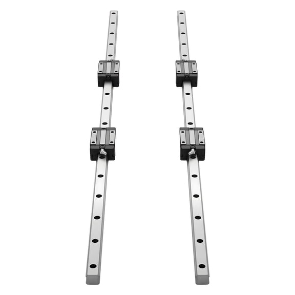 HGR20 Linear Rail Guide Kit 2Pcs 1000mm 39.4 Inch Motion Rails 4Pcs Bearing Slide Blocks High Precision Anti Rust for CNC Router Lathe Mill 3D Printer DIY