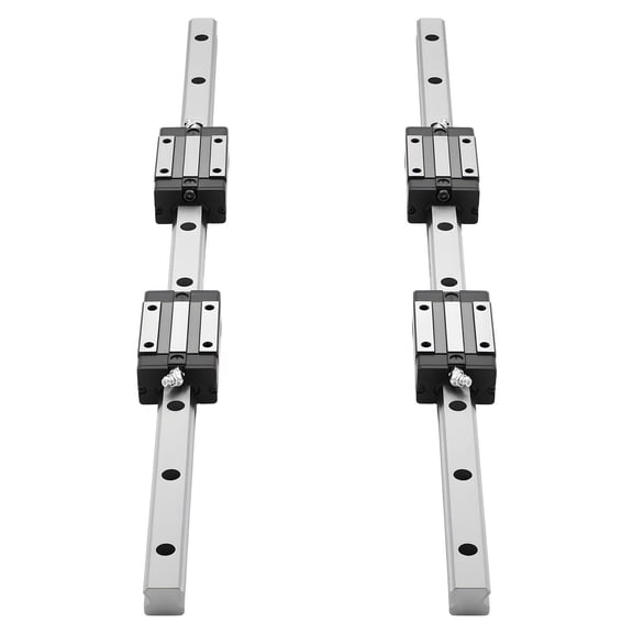 HGR20 Linear Rail Guide Kit 600mm 23.62 Inch 2PCS Rails 1PCS Ball Screw 4PCS Slide Blocks BF12 BK12 End Support Coupling Nut Housing for DIY CNC Router Lathe