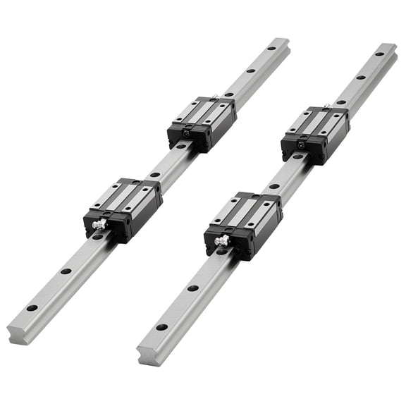 HGR20 Linear Rail Guide Kit 600mm Rails Ball Screw Slide Blocks End Supports for DIY CNC Routers and Lathes