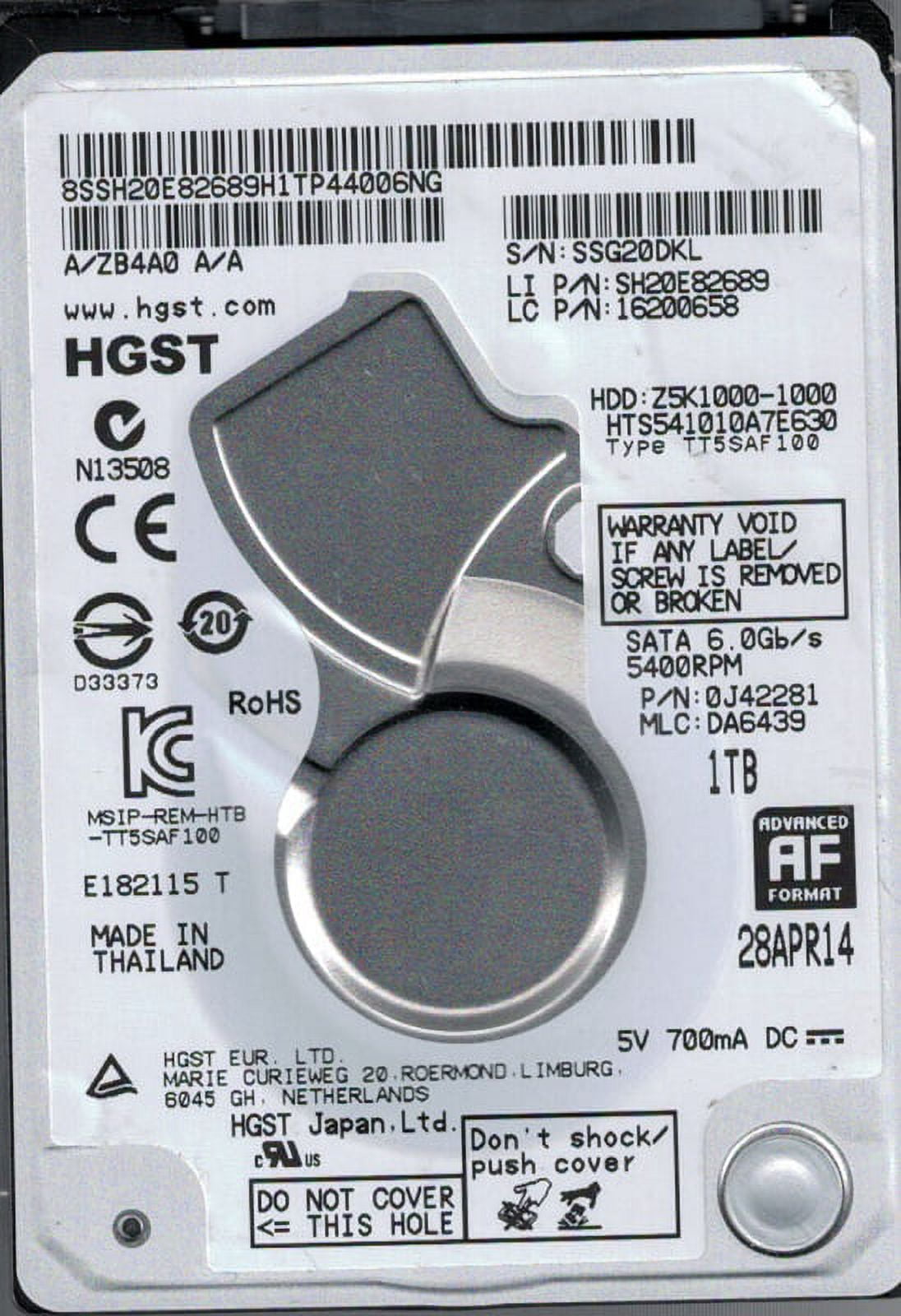 HGST HTS541010A7E630 P/N: 0J42281 MLC: DA6439 1TB