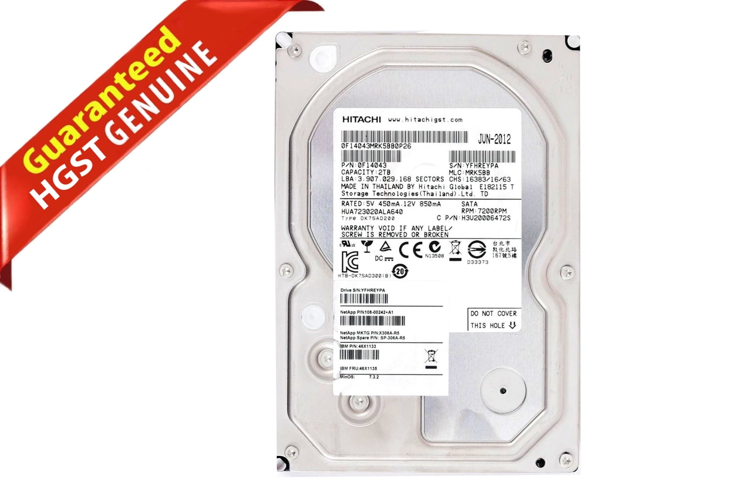 内蔵型ハードディスクドライブ Hitachi/HGST HUS726060ALA640 3.5 HDD 6TB Amazon.com: HGST HGST Ultrastar He6 6TB 3.5