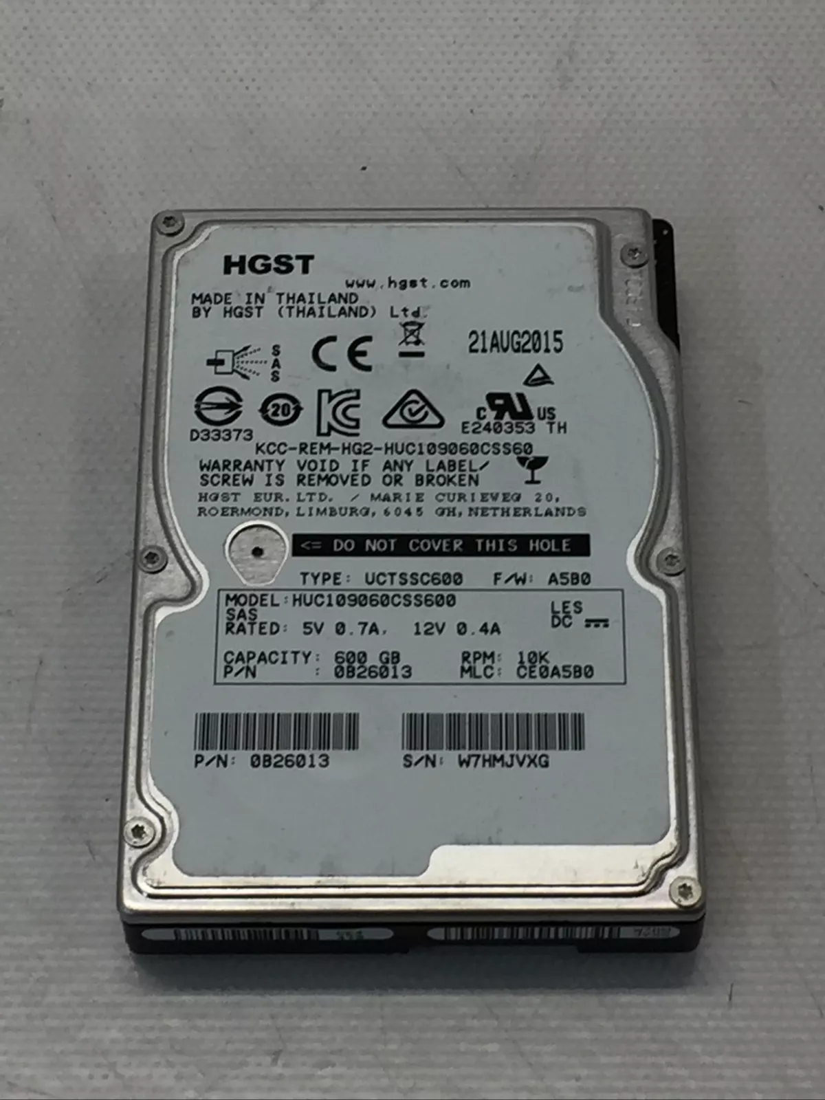 Pre-Owned HGST-IMSourcing Ultrastar C10K900 HUC109060CSS600 600 GB Hard ...