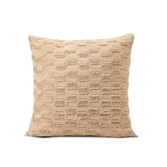 HGTV Art Deco Brushed Faux Fur Pillow Nomadic Desert 26 x 26 inches