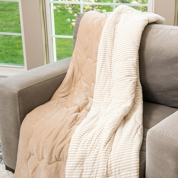 HGTV Cooling Throw Blanket Nomadic Desert Stripe 50 x 70 inches