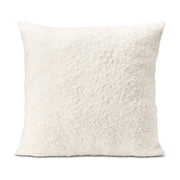 HGTV Curlicue Faux Fur Pillow Snowbound 18 x 18 inches