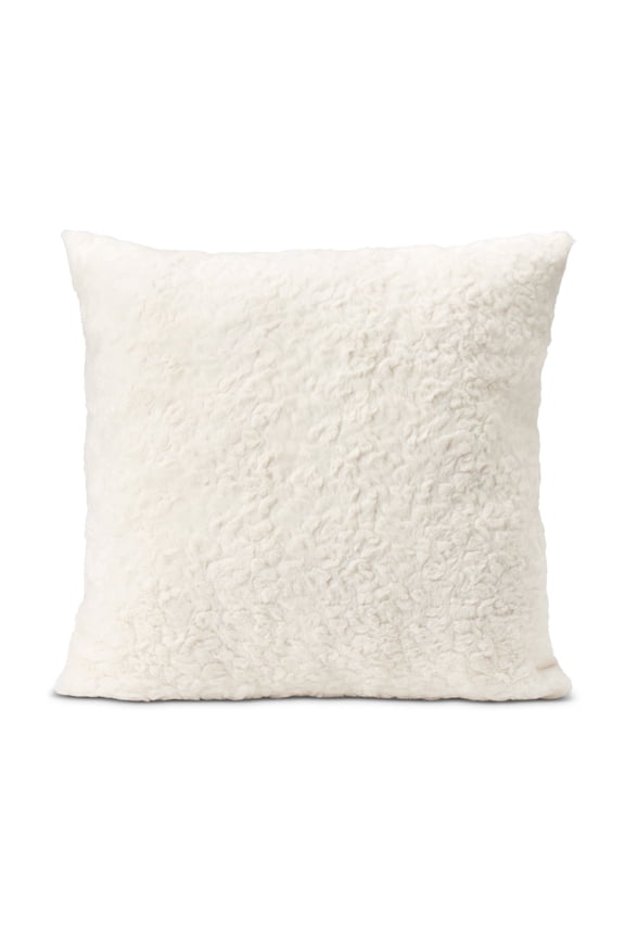 Curlicue Faux Fur Pillow Snowbound 18 x 18 inches