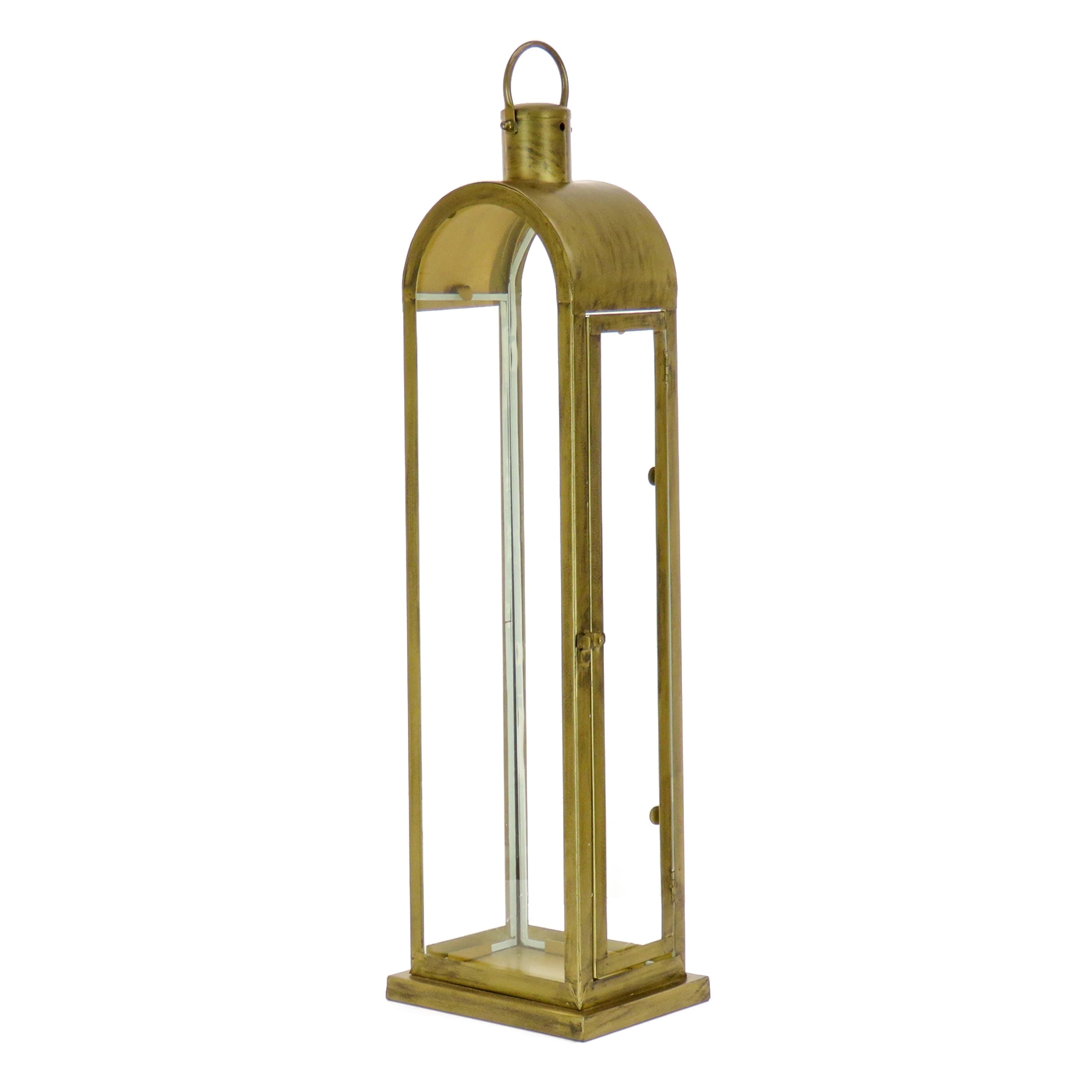 28 in. HGTV Home Collection Arched Candle Lantern, Christmas Themed Decor, Large, Antique Bronze