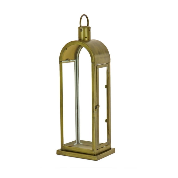 22 in. HGTV Home Collection Arched Candle Lantern, Christmas Themed Decor, Medium, Antique Bronze
