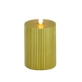 thumbnail image 1 of HGTV Home Collection Georgetown Real Motion Flameless Candle With Remote, Gold with Warm White LED Lights, Battery Powered, 5 in, 1 of 4