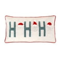 thumbnail image 1 of HGTV Home Collection by National Tree Company Christmas Pillow, Natural, Coastal, HO HO,  Blue Lettering, Shells, Starfish, Beaded, Fringe Trim, 26 Inch, 1 of 3