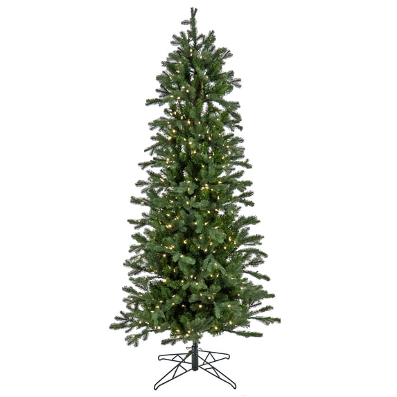 National Tree Company Pre-Lit Artificial Christmas Tree, Green, Balsam, 600 Dual Color®LED Lights, PowerConnect System, Foot Switch, 10 Functions, Includes Stand, 7.5 Feet