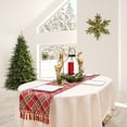 thumbnail image 1 of HGTV Home Collection by National Tree Company Christmas Tree Skirt, Red, Snowflake Embroidery, Split Seam, String Ties, 52 Inch, 1 of 4