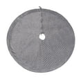 thumbnail image 1 of HGTV Home Collection by National Tree Company Christmas Tree Skirt, Silver Gray, Velvet, Quilted, Split Seam, String Ties. 60 Inch, 1 of 5