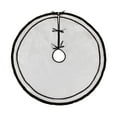 thumbnail image 1 of HGTV Home Collection by National Tree Company Christmas Tree Skirt, White, Black Trim, Split Seam, String Ties, 52 Inch, 1 of 5