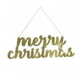 thumbnail image 1 of HGTV Home Collection by National Tree Company  Christmas Wall Sign, Gold, Metal, Merry Christmas, Script Writing with String Loop, 19 Inch, 1 of 4