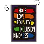 HGUAN Be Both Garden Flag Black Lives Matter HGUAN Love is Love Equality Justice Silence is Violence Science is Real We rise Together Garden Flag Outdoor Decoration