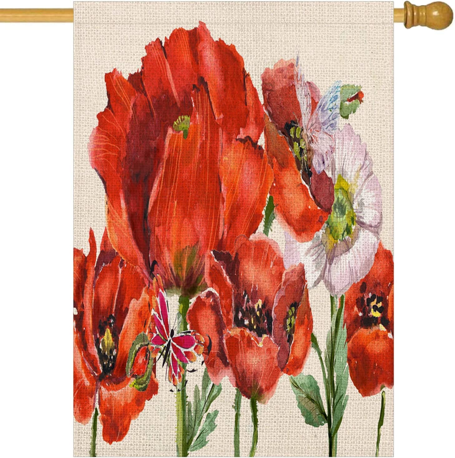 HGUAN Hello Sunshine House Flag Summer Sunflower Bee Yard Flags 28 x 40