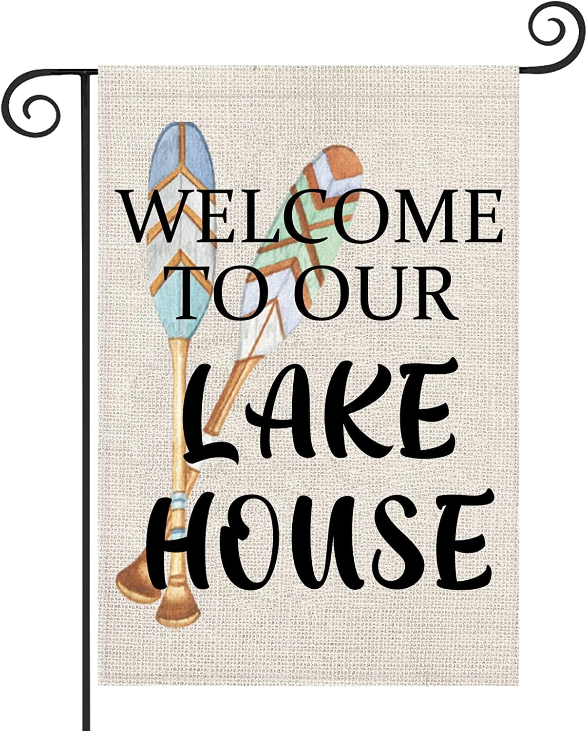 HGUAN Lake House Yard Flag To Our Lake House Garden Flag