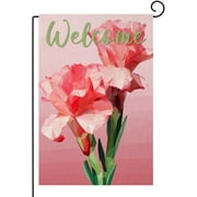 HGUAN Lily of the Valley Welcome Spring Watercolor Flowers Garden Flag, Summer House Yard Abstract Floral Outside Decorations, Seasonal Outdoor Small Decor Double Sided 12x18 In(8799)