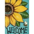 thumbnail image 1 of HGUAN Welcome Spring Summer Sunflower Decorative House Flag, Bee Garden Yard Outside Decorations, Farmhouse Outdoor Large Home Decor Double Sided, 1 of 8