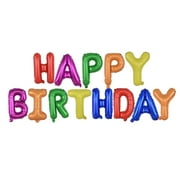 HGWXX7 Self Inflating Happy Birthday Balloons Banner Bunting 16 inch Letters Foil Festival Celebration Black