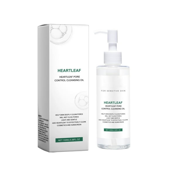 Heartleaf Pore Cleansing Oil MILD Sensitive Skin Face Wash Oil Cleanser For Face Makeup Blackhead Remover Korean Skin Care Non Comedogenic Fragrance 100ml