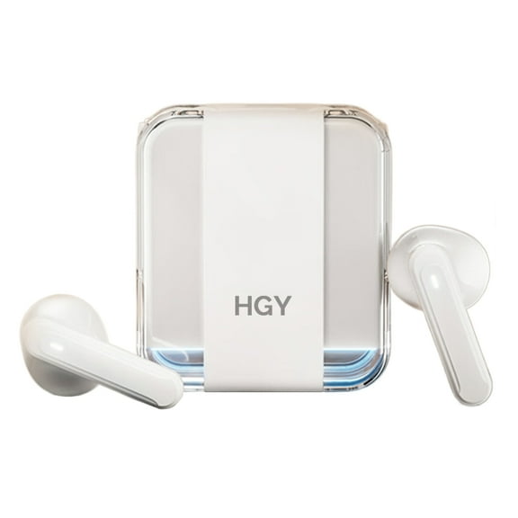 HGY Earphones, True Wireless Bluetooth 5.2 Earbuds, audio personalization, multipoint, 20H battery with charging case, fast charging