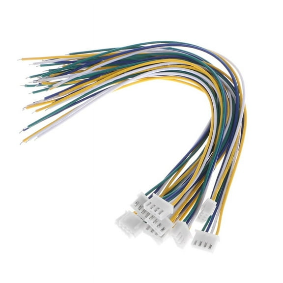 HGYCPP 10PCS 4 Pin Mini Micro JST XH 2.54mm 24AWG Connector Plug With Wires 200mm