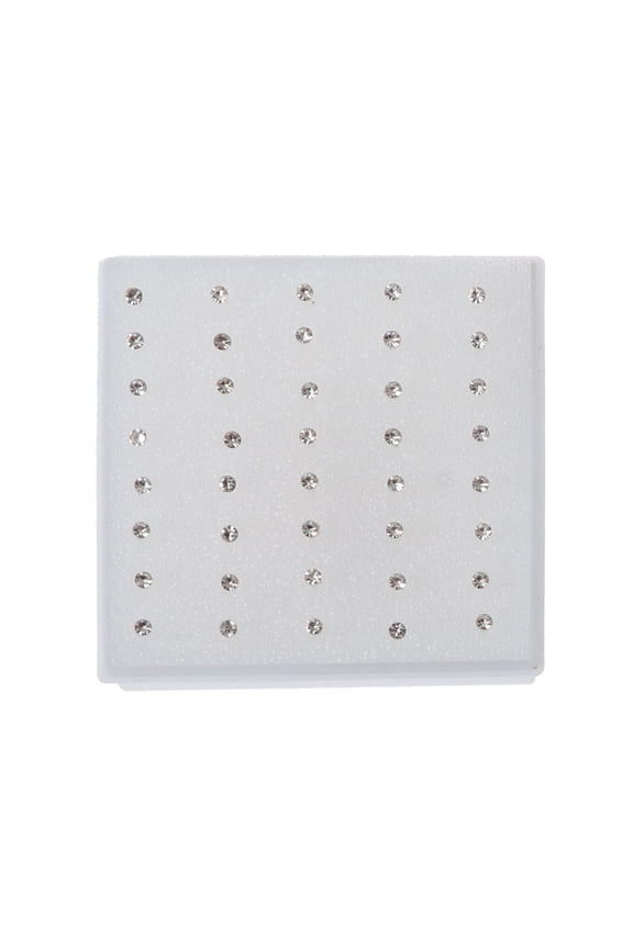20 Pairs Colorful Faux Rhinestone Plastic Ear Studs Hypoallergenic Earrings