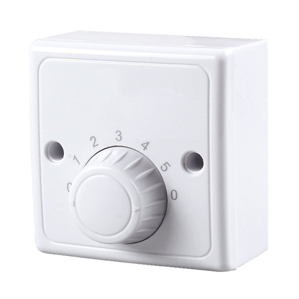 HGYCPP 220V Universal Adjustment Ceiling Fan Speed Control Switch Wall Button Dimmer Switch Five Gears Fan Speed Adjuster