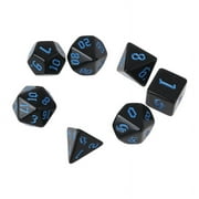 HGYCPP 7 Pcs Resin Polyhedral Dices Numbers for DND RPG MTG Dials Desktop Table Board Game Dice Toys