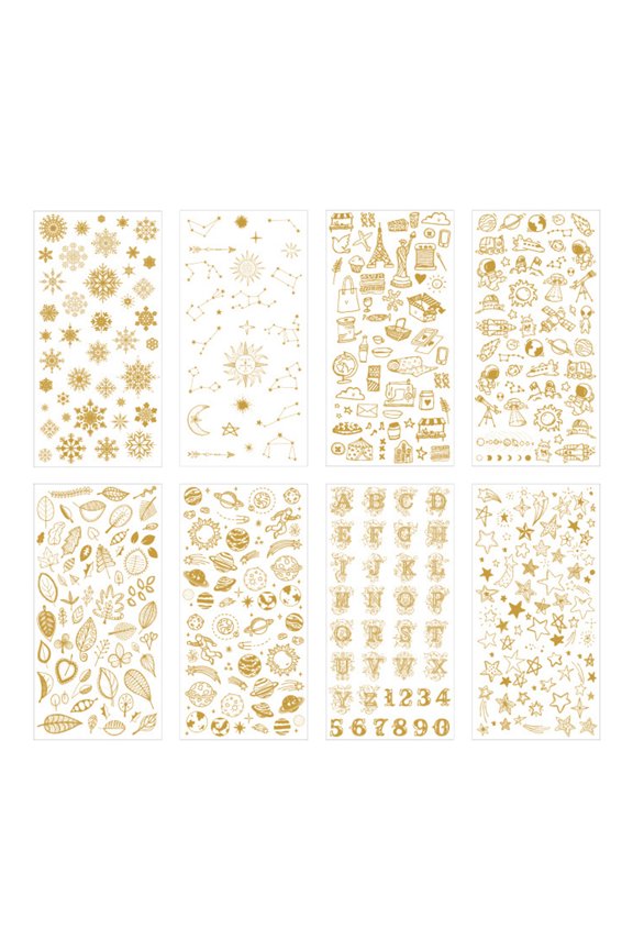 8 Sheets UV Epoxy Resin Filling Material DIY Crafts Jewelry Making Filler Stickers Resin Mold Decorative Lables