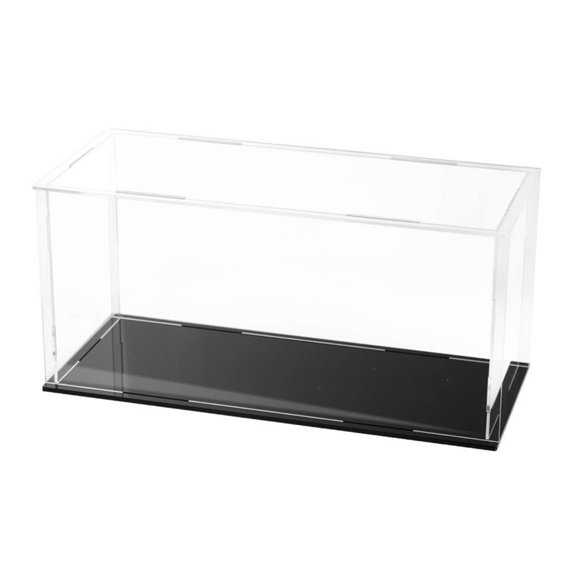 HGYCPP Acrylic Clear Display Show Case for 1/18 Diecast Model Toy Car Black Base Dustproof Storage Box
