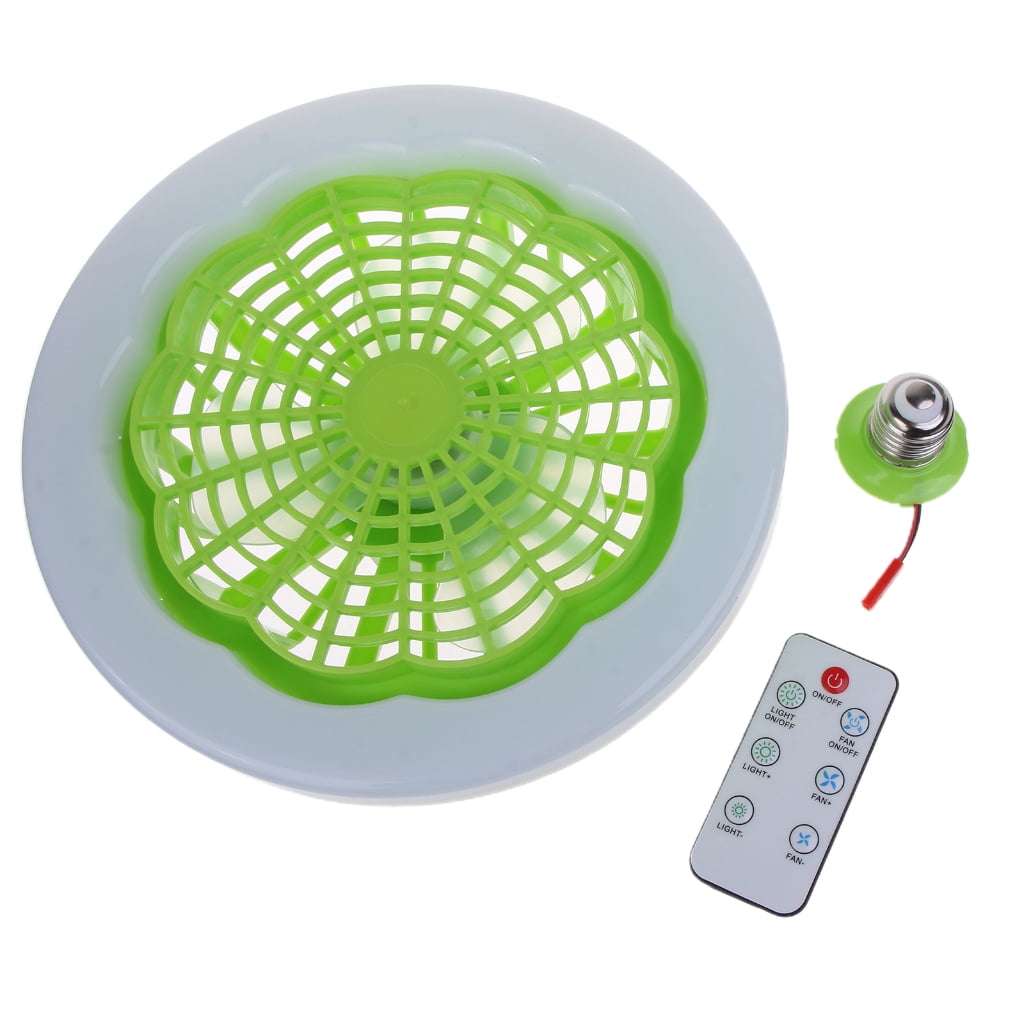 HGYCPP Ceiling Fan Light E27 Lamp Head Cooler Fan with Remote Control
