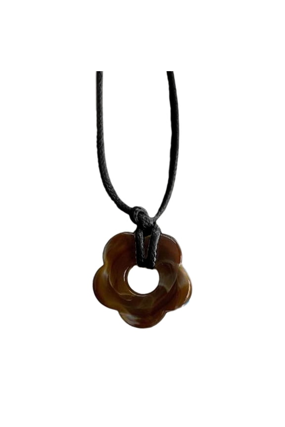 Colorful Acrylic Flower Pendant Necklace Hollow Pendant Necklaces Hollow Flower Neck Jewelry Perfect for Party Wedding