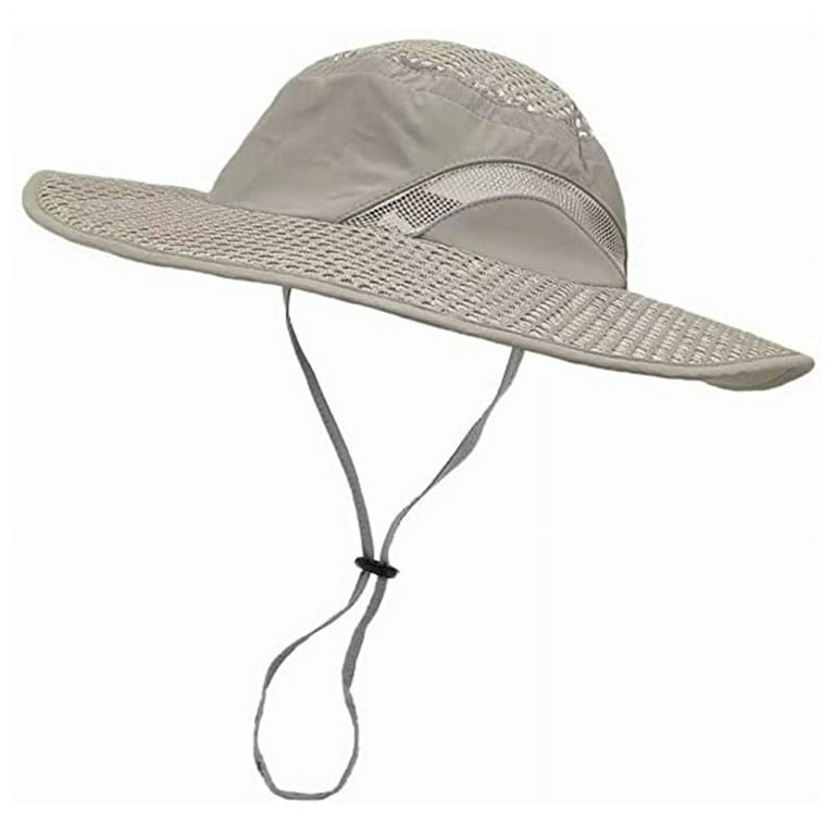 HGYCPP Cooling Hat Ice Hat Wide Brim Cap,Summer Cooling Air Conditioning  Hat Towel UV Protection for Women Men Light Gray