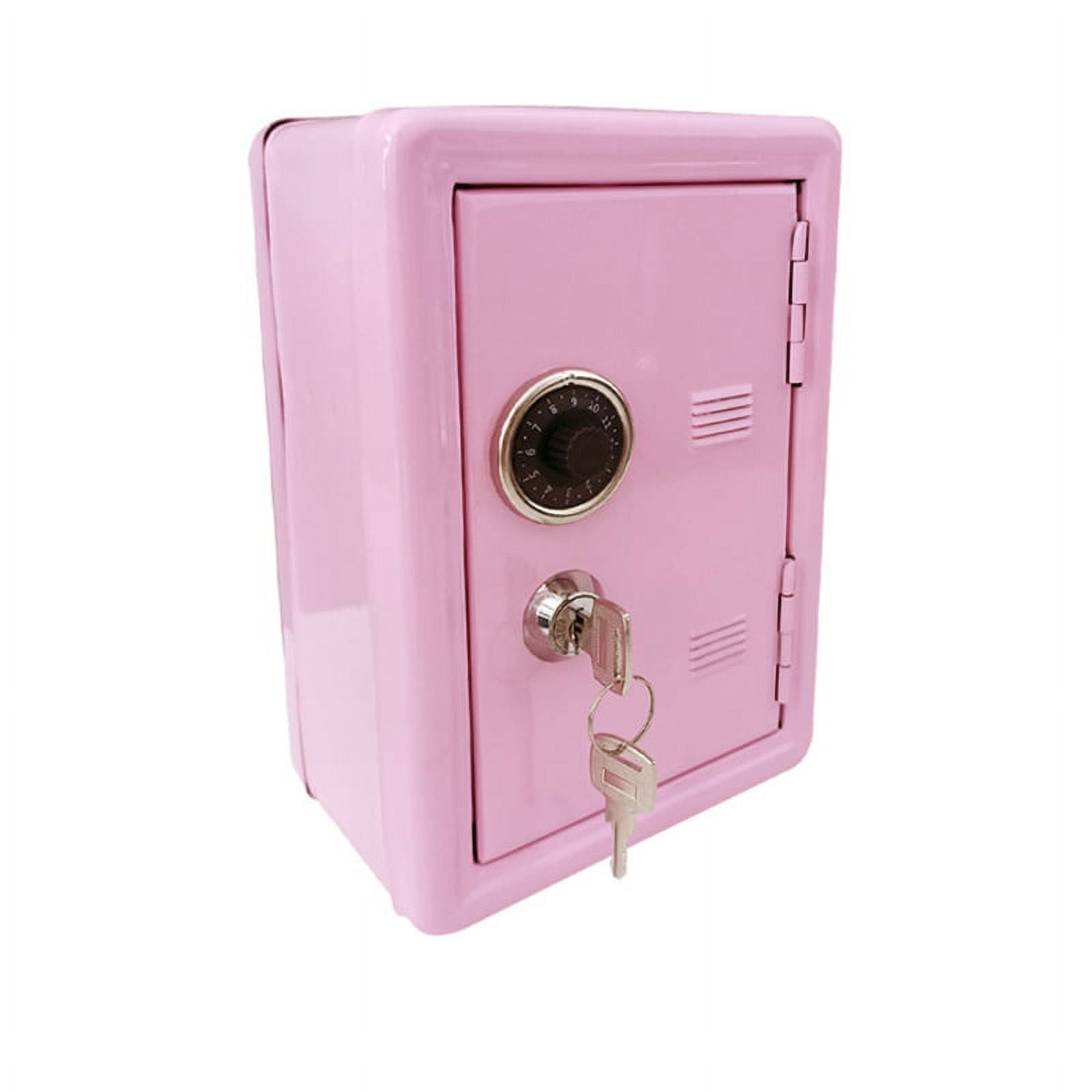 HGYCPP Creative Mini Metal Coin Bank Locker with Keys Kids Money Saving