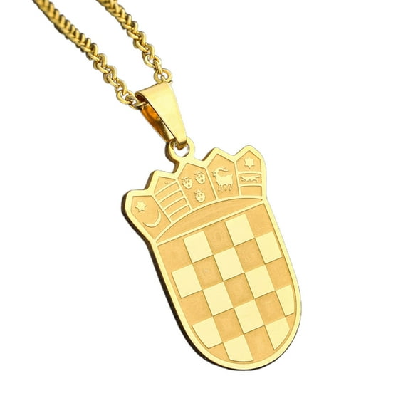HGYCPP Croatian Map Pendant Necklace Stylish Clavicle Chain Jewelry for Men and Women