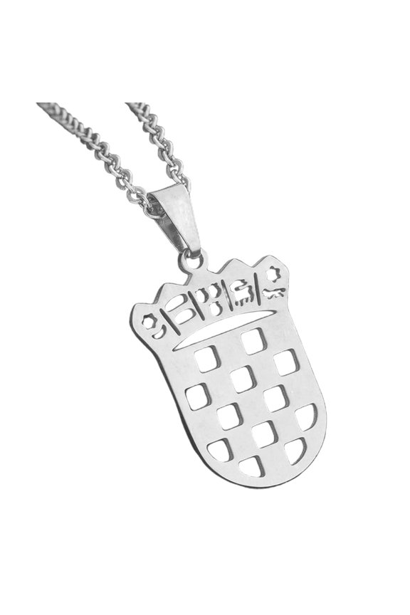 Croatian Map Pendant Necklace Stylish Clavicle Chain Jewelry for Men and Women