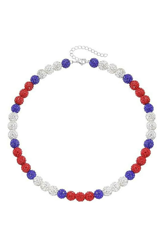 Elegant Baseball Beaded Necklace Stylish Clavicle Chain Sports Choker Accessory