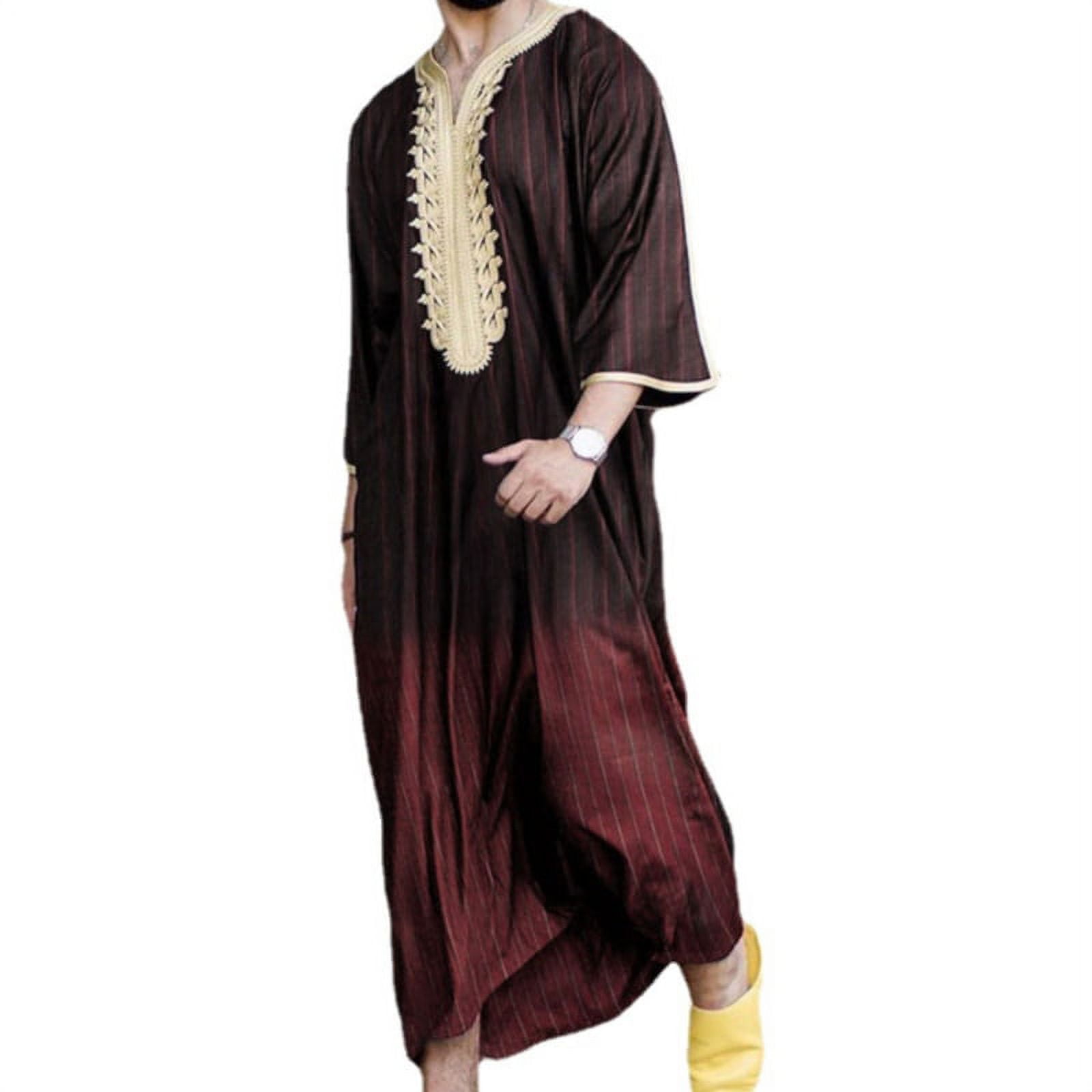 Men Muslim Abaya Kaftan Robe Thobe Saudi Arab Dishdasha Dubai Maxi Dress  Clothes | eBay