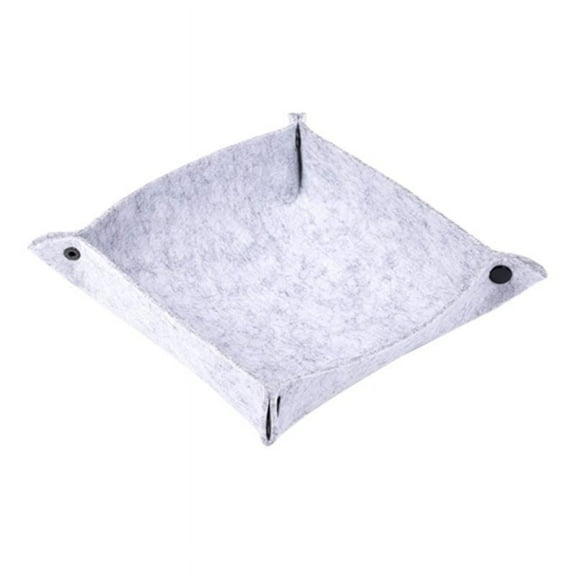 HGYCPP Felt DND Dice Tray Board Game Foldable Storage Box Key Wallet Coin Sundries Bins