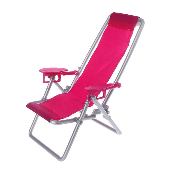 HGYCPP Folding Chair for Doll Beach Lounger Dollhouse Furniture Cute Miniature Simulati