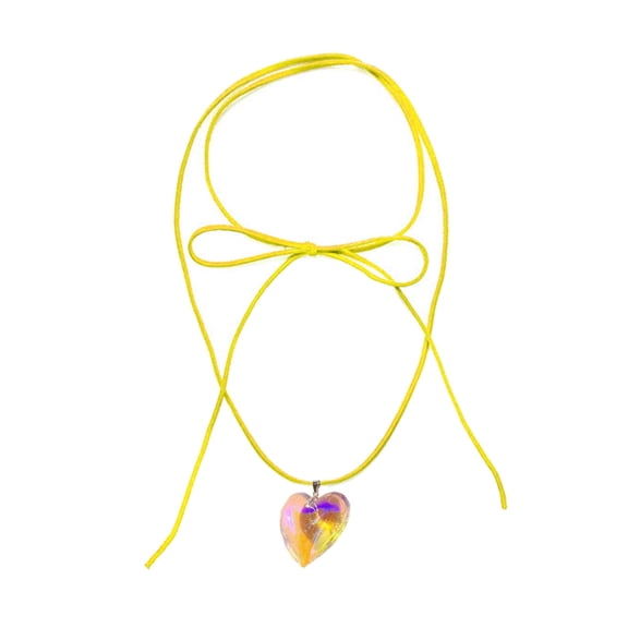 HGYCPP Heart Necklace Adjustable Knot Choker Chain Adjustable Neckchain Fashion Minimalist Jewelry Neck Accessory Gift
