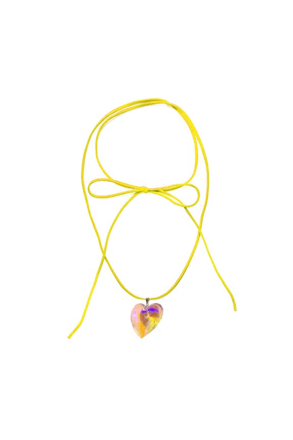 Heart Necklace Adjustable Knot Choker Chain Adjustable Neckchain Fashion Minimalist Jewelry Neck Accessory Gift