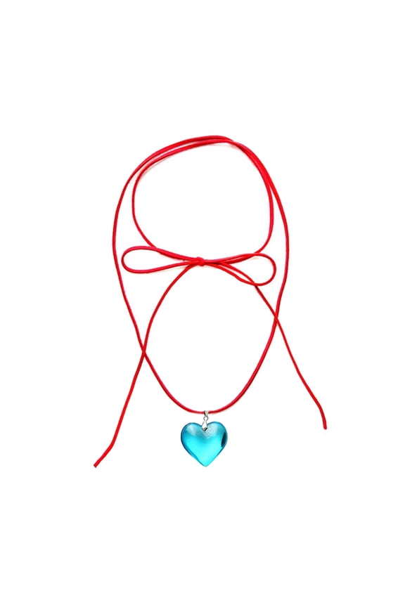 Heart Necklace Adjustable Knot Choker Chain Adjustable Neckchain Fashion Minimalist Jewelry Neck Accessory Gift