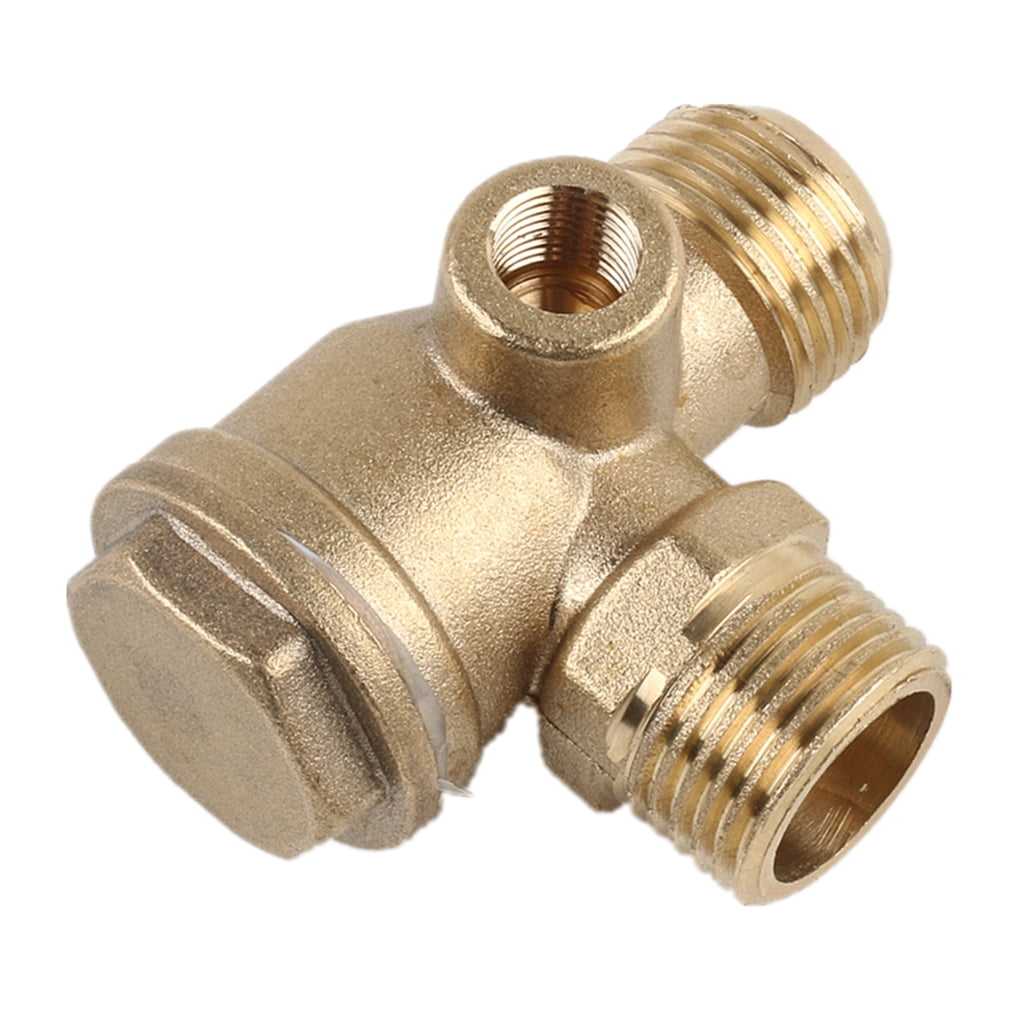 EVANEM Fittings Check Valve Elbow Coupler Brass Male Thread 16.5mm, For Air Pipe Compressor Connector Tools Accessories