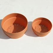 HGYCPP Imitation Terracotta Pot for Succulent Planter with Drainage Hole Cactus Containers Indoor Garden Bonsai Pots